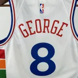 2025 76ers GEORGEG #8 White City Edition NBA Jerseys 热压