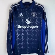 2024/25 M Utd Away Long Sleeve Fans Soccer Jersey
