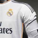 2013/14 RM White Home Retro Player Version Long Sleeve Soccer Jersey 球员版