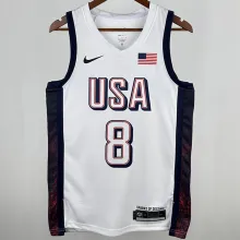2025 Team USA LEONARD #8 White NBA Jerseys