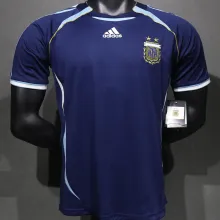 2006 Argentina Away Retro Player Version Soccer Jersey