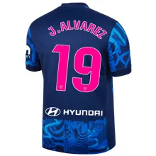 J.ALVAREZ #19 ATM Third Blue Fans Jersey 2024/25 （LaLiga Font 西甲字体 有号下广告 ★★ ）