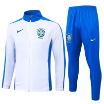 2025 Brazil White Jacket Tracksuit