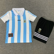 1994 Argentina Home Retro Kids Soccer Jersey