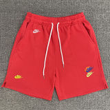 2025 NK Red Embroidered Multicolor Logo Casual Short Pants CN02大红