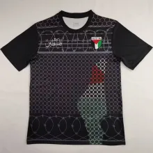 2024 Palestine Black Retro Style Fans Soccer Jersey