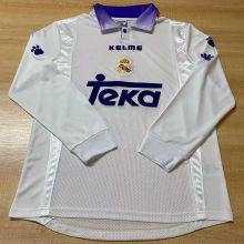 1997/98 RM White Home Retro Long Sleeve Soccer Jersey
