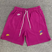 2025 NK Purple Embroidered Multicolor Logo Casual Short Pants CN02紫