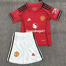 2025/26 M Utd Home Red Kids Soccer Jersey