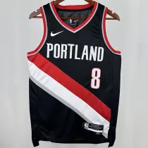 2023 Trail Blazerst AVDIJA #8 Black NBA Jerseys