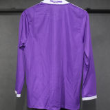 2016/17 RM Purple Away Retro Player Version Long Sleeve Soccer Jersey 球员版