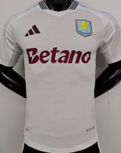 2024/25 Aston Villa Away White Player Version Soccer Jersey