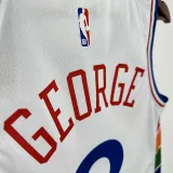 2025 76ers GEORGEG #8 White City Edition NBA Jerseys 热压