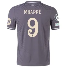 MBAPPÉ #9 RM 1:1 Quality Third Black Fans Jersey 2024/25 （UCL Font) ★★