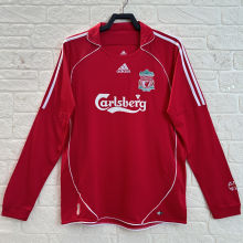 2006/08 LFC Home Red Long Sleeve Retro Soccer Jersey