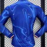 2024/25 CFC Home Blue Player Version Long Sleeve Jersey 带胸前广告