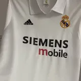 2002/03 RM Home White Retro Long Sleeve Soccer Jersey
