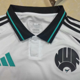2024/25 Newcastle Third White Fans Soccer Jersey 背后图案是鸟