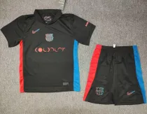 2024/25 BA Away Black Kids Soccer Jersey 胸前长广告