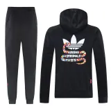2025 AD~ Black Hoody Zipper Jacket Windbreaker