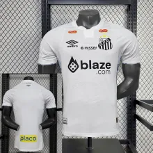 2024/25 Santos Home White Player Version Jersey (All Sponsor 全广告)