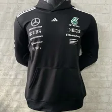 2025 Mercedes AMG Petronas F1 Black Hoody Jacket