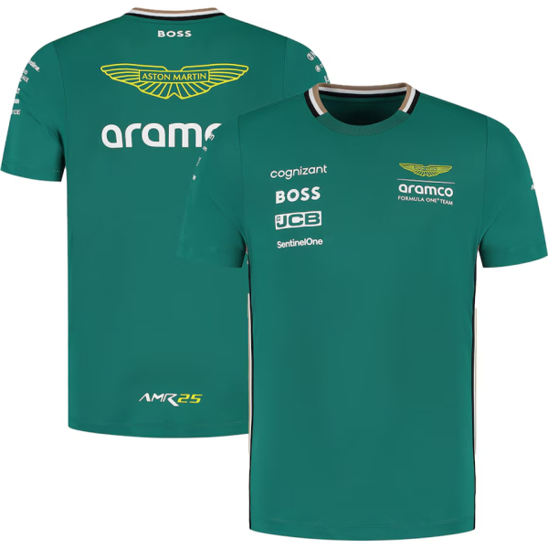 2025 Aston Martin F1 Green Team T-Shirt   (圆领 阿斯顿马丁)