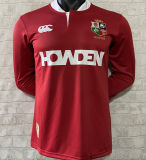 2025 The British & Irish Lions Home Red Long Sleeve Rugby Shirt 红狮子