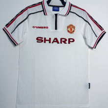1998/99 M Utd White Retro Soccer Jersey