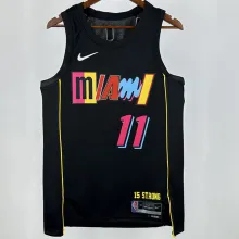 2025 Miami Heat JAQUEZ JR. #11 Black City Edition NBA Jersey
