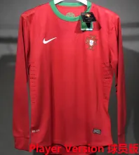 2012 Portugal Home Retro Player Version Long Sleeve Soccer Jersey 球员版长袖