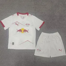 2025/26 RB L Home White Kids Soccer Jersey 莱比锡红牛
