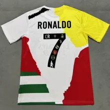 RONALDO #7 Club Combine Version Fans Soccer Jersey 黄白色领