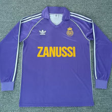 1984/85 RM Away Retro Long Sleeve Soccer Jersey