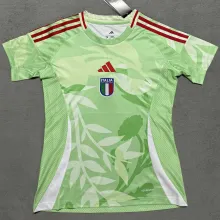 2025 Italy UEFA Women's Euro Green Away Women Soccer Jersey 女