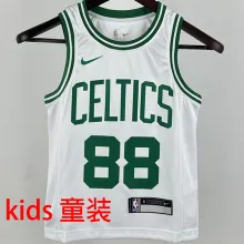 Celtics QUETA #88 White Kids NBA Jersey 热压