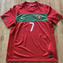 2010 Portugal Home Red Retro Soccer Jersey