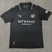 2025 Man City Black Special Edition Fans Soccer Jersey