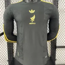 2025 Mexico Black Special Edition Long sleeves Player Version  Soccer Jersey