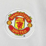 2008/2009 M Utd Away White Retro Player Version Long Sleeve Jersey 球员版长袖