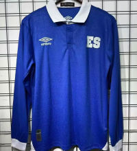 2025/26 EL Salvador Home Blue Long Sleeve Soccer Jersey 萨尔瓦多