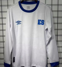 2025/26 EL Salvador Away White Long Sleeve Soccer Jersey 萨尔瓦多