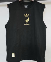 2025 Mexico Black México de Oro Pure Cotton Vest Jersey