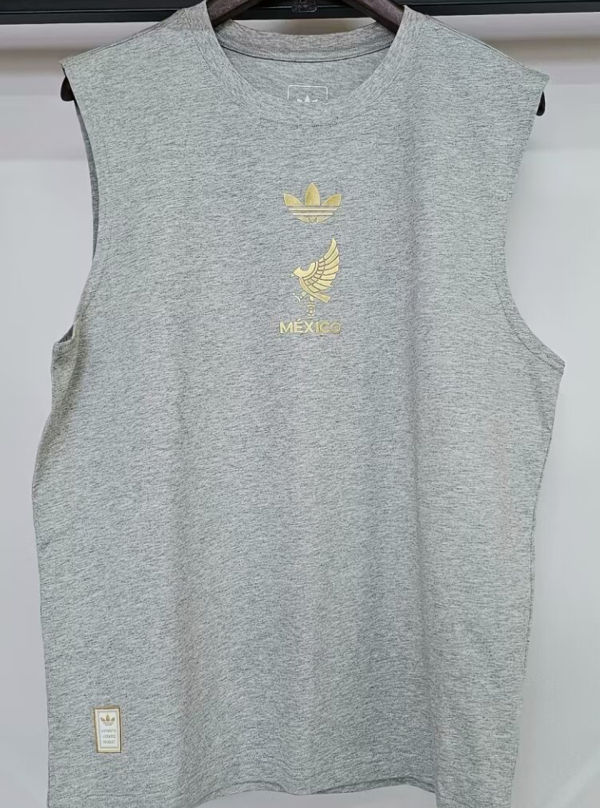 2025 Mexico Grey México de Oro Pure Cotton Vest Jersey