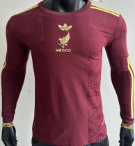 2025 Mexico Red Special Edition Player Version Long Sleever Jersey