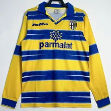 1998/99 Parma Home Yellow Retro  Long Sleeve Soccer Jersey