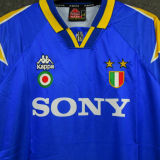 1995/96 JUV Away Blue Retro Long Sleeve Soccer Jersey