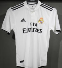 2018/19 RM Home White Retro Player Version Soccer Jersey 球员版带胸前章