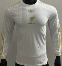2025 Mexico White Special Edition Player Version Long Sleever Jersey