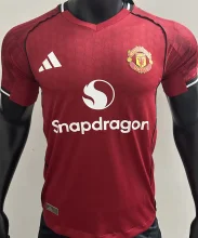 2025/26 M Utd Home Red Player Version Soccer Jersey